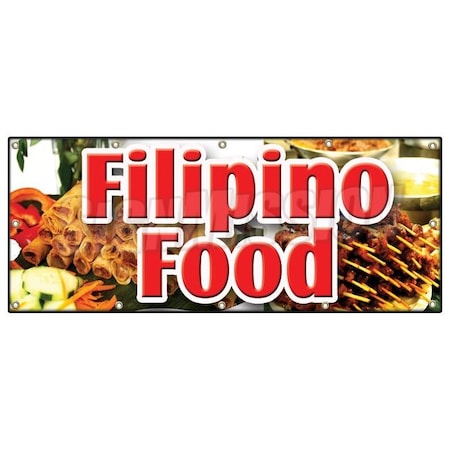 Signmission FILIPINO FOOD BANNER SIGN street foods manila philippines fish balls B-120 Filipino Food